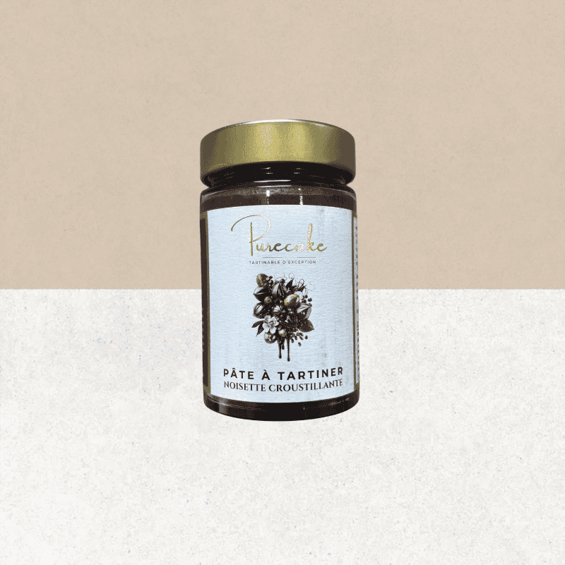 Pot de pâte à tartiner saveur noisette croustillante sans gluten et  vegan - Purecake