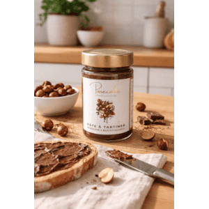 Présentation de la pâte à tartiner saveur noisette croustillante sans gluten et  vegan - Purecake