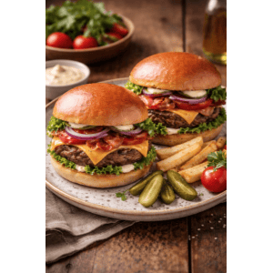 Recette à base des 2 pains burgers sans gluten - Farabella
