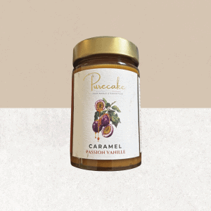 Pot de tartinable saveur caramel, passion et vanille sans gluten et vegan - Purecake