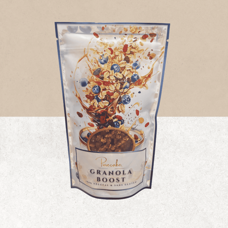 Sachet de granola boost sans gluten et vegan - Purecake