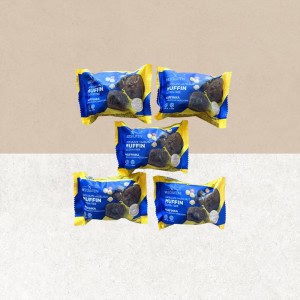 Lot de 5 muffins au cacao, chocolat et noisette sans gluten - Bezgluten