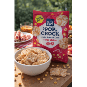 Présentation des Crackers pop crock maïs, avoine et pois chiches sans gluten - Nutri Free