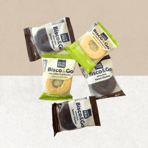 Présentation du Lot de 16 biscuits Bisco & Go sans gluten saveurs chocolat et pistache - Nutri Free