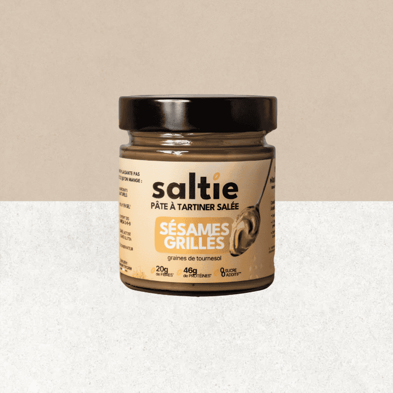 Pot de pâte à tartiner salée sans gluten, sésame grillé - Saltie