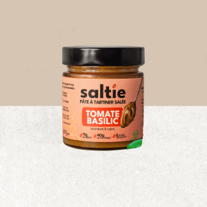 Pot de pâte à tartiner salée sans gluten et sans lactose saveur tomate et basilic - Saltie