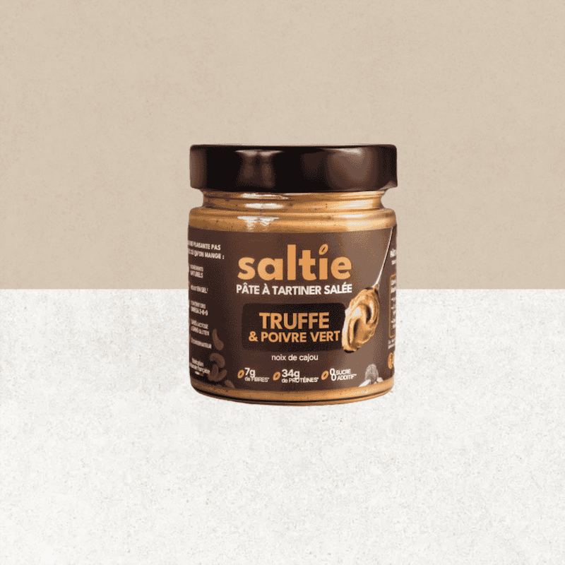 Pot de la Pâte à tartiner salée truffe et poivre sans gluten et vegan - Saltie