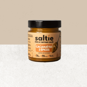 Pot de  Pâte à tartiner salée saveur cacahuètes et 3 épices sans gluten et sans lactose - Saltie