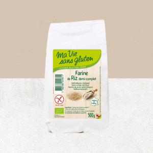 Paquet de farine riz demi-complet sans gluten - Ma vie sans gluten