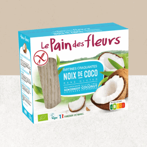 Paquet de Tartines craquantes à la noix de coco sans gluten, vegan et bio - Le Pain des fleurs