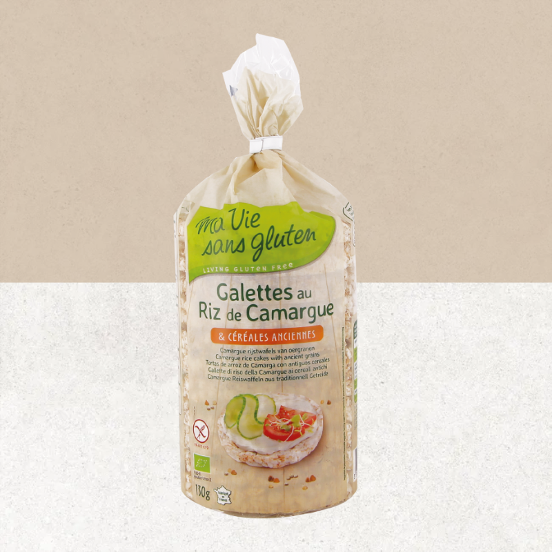 Paquet de Galettes au riz de Camargue et céréales sans gluten et bio - Ma vie sans gluten
