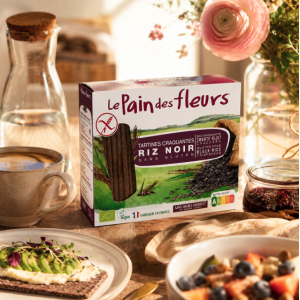 Présentation des tartines craquantes au riz noir sans gluten, vegan et bio - Le Pain des fleurs