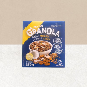 Paquet de granola saveur noix de coco et amande sans gluten - Bezgluten