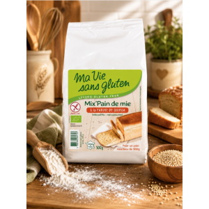 Présentation Mix pain de mie à la farine de quinoa sans gluten et bio - Ma vie sans gluten