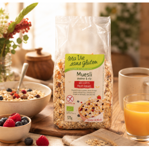 Présentation du muesli aux fruits rouges sans gluten et bio - Ma vie sans gluten