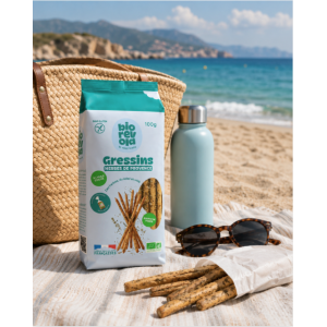 Présentation des Gressins sans gluten bio herbes de Provence Biorevola