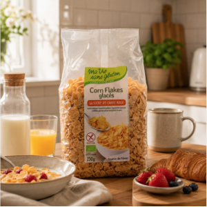Présentation des Corn flakes glacés sans gluten et bio - Ma Vie Sans Gluten
