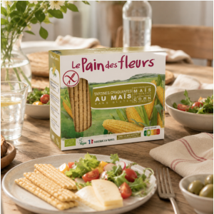 Présentation des Tartines craquantes au maïs sans gluten et bio - Le Pain des fleurs