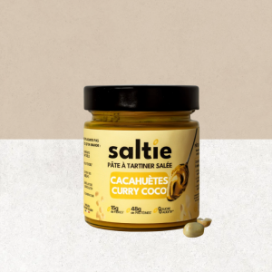 Pot Pâte à tartiner salée sans gluten et sans lactose saveur curry coco - Saltie