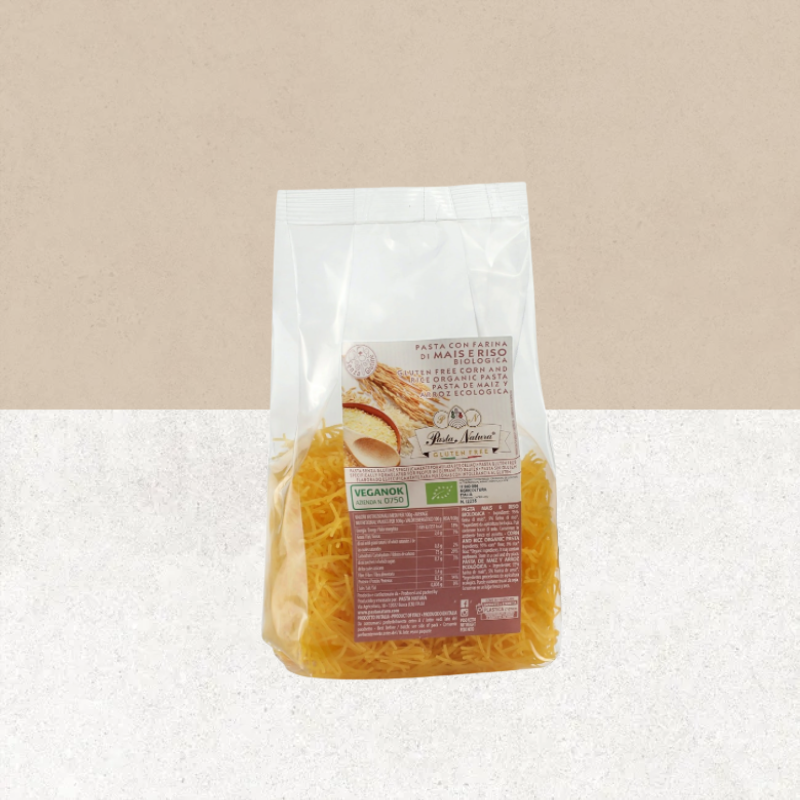 Paquet de pâtes Filini sans gluten maïs et riz biologique - Pasta Natura