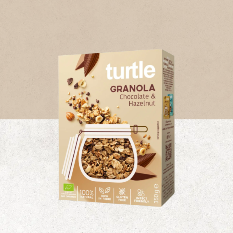 Paquet de granola chocolat et noisettes bio et sans gluten - Turtle
