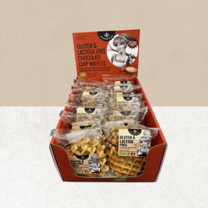 Boîte du Lot de 7 sachets de 2 gaufrettes pépites de chocolat bio, sans gluten et sans lactose - Generous