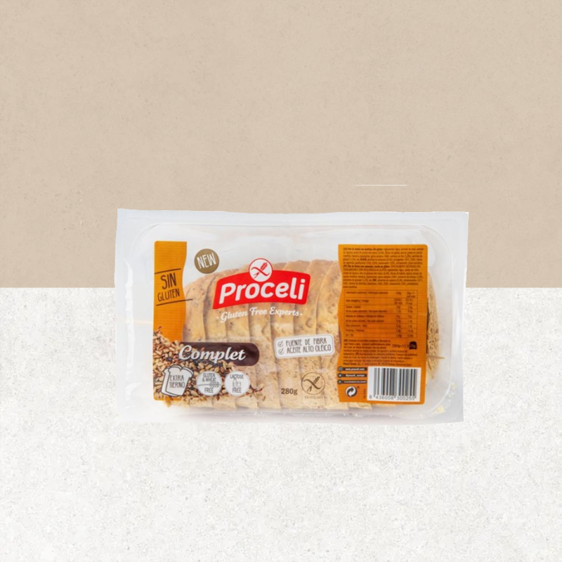 Paquet du Pain de mie complet aux graines sans gluten et sans lactose - Proceli