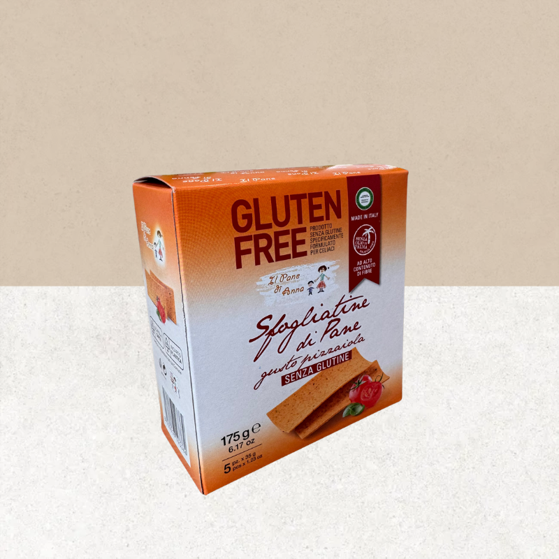 Paquet biscuits craquants italiens sans gluten au goût de pizza