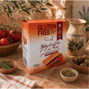 Présentation biscuits craquants italiens sans gluten au goût de pizza