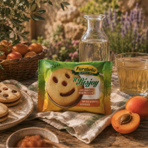 Présentation de biscuit Il Bisjoy sans gluten fourré à l'abricot - Farabella
