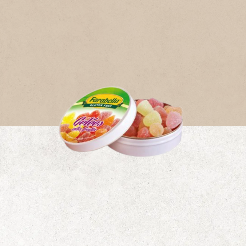 Boite de bonbons aux fruits sans gluten - Farabella