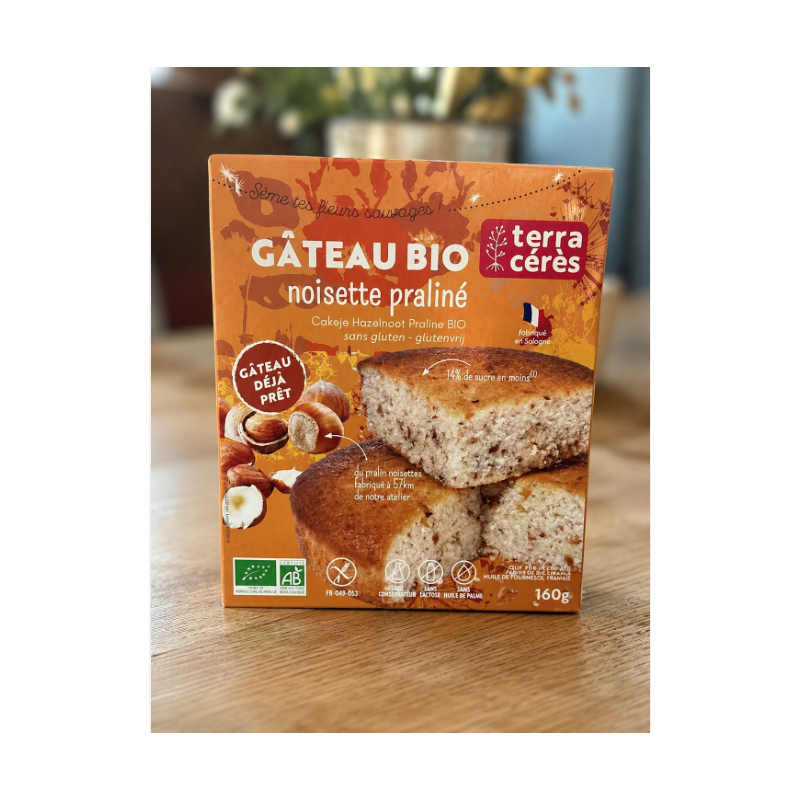 Gâteau bio à la noisette Praliné sans gluten - Terra Ceres