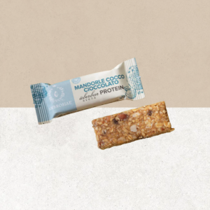 Barre sans gluten protéinée bio à l'avoine, amandes, chocolat & noix de coco - Ambrosiae