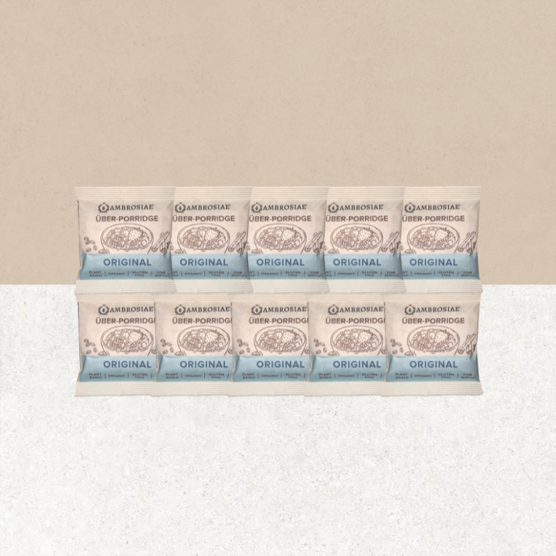 Présentation du Lot de 10 mélange porridge original sans gluten - Ambrosiae