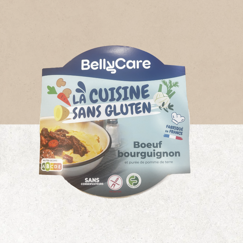 Plat préparé Boeuf bourguignon et purée de pomme de terre sans gluten - Bellycare