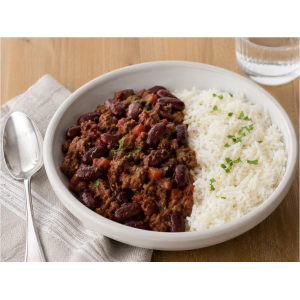 Suggestion de présentation du plat préparé Chili con carne sans gluten - Bellycare