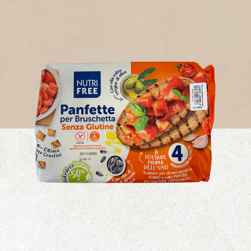 Sachet de Bruschetta en portion individuelle sans gluten - Nutri Free