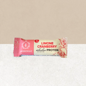 Barre protéinée avoine citron & cranberry sans gluten et bio - Ambrosiae