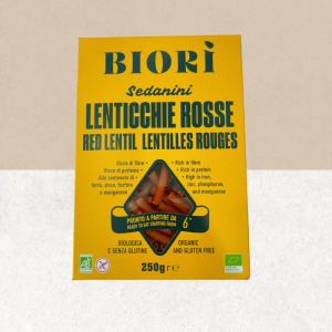 Paquet de Pâtes Sedanini aux lentilles corail sans gluten - Biori