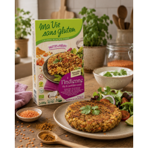 Suggestion de présentation du lot de 2 galettes à poêler sans gluten à l'indienne - Ma Vie sans gluten