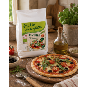 Suggestion de présentation du Mix'Pizza sans gluten et bio - Ma Vie sans gluten