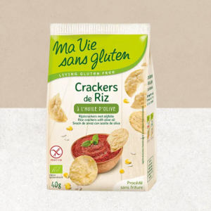 Sachet de Crackers de Riz sans gluten à l'huile d'olive - Ma Vie sans gluten