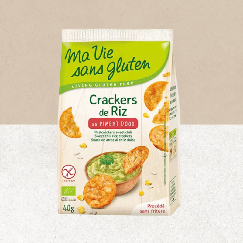 Sachet de Crackers de Riz piment doux sans gluten - Ma Vie sans gluten