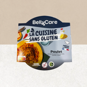 Barquette de plat préparé poulet et écrasé de 3 légumes - Sans gluten - Pauvre en FODMAP - BellyCare