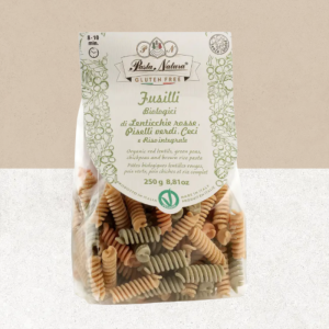 Sachet de pâtes fusilli sans gluten aux légumineuses et riz complet - Pasta Natura