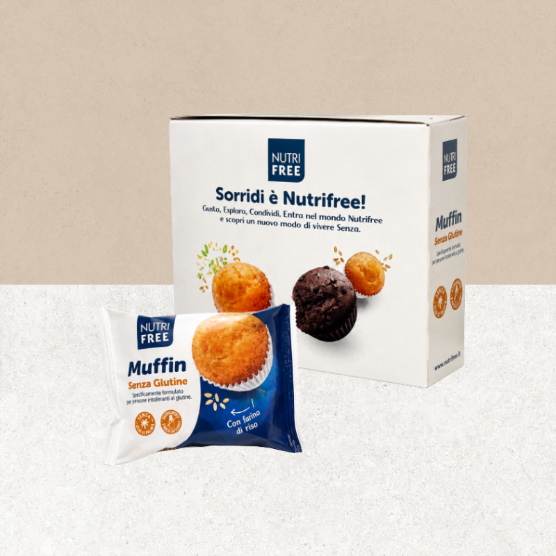 Boîte de 16 Muffins individuels sans gluten et sans lactose Nutrifree