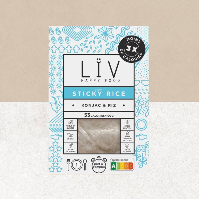 Paquet de konjac et riz sans gluten façon Sticky Rice prêt à l'emploi – Lïv Happy Food