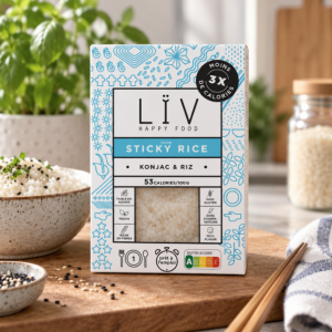 Suggestion de présentation de konjac et riz sans gluten façon Sticky Rice prêt à l'emploi – Lïv Happy Food