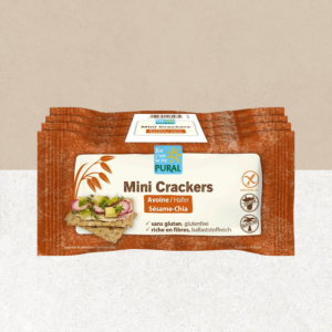 4 sachets de Mini Crackers Sans Gluten Avoine et Sesame-Chia  - Pural