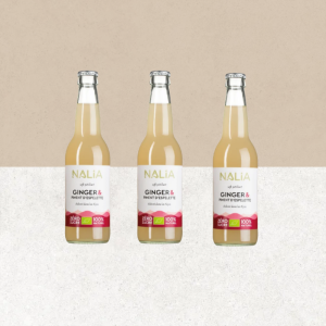 Lot de 3 bouteilles de soft pétillant sans gluten bio Ginger & Piment d'Espelette sans sucre – NALIA
